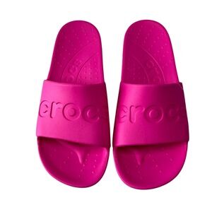 Crocs Classic Slide Sandals Hot Fuschia Pink Womens 7 210088-6TW NEW